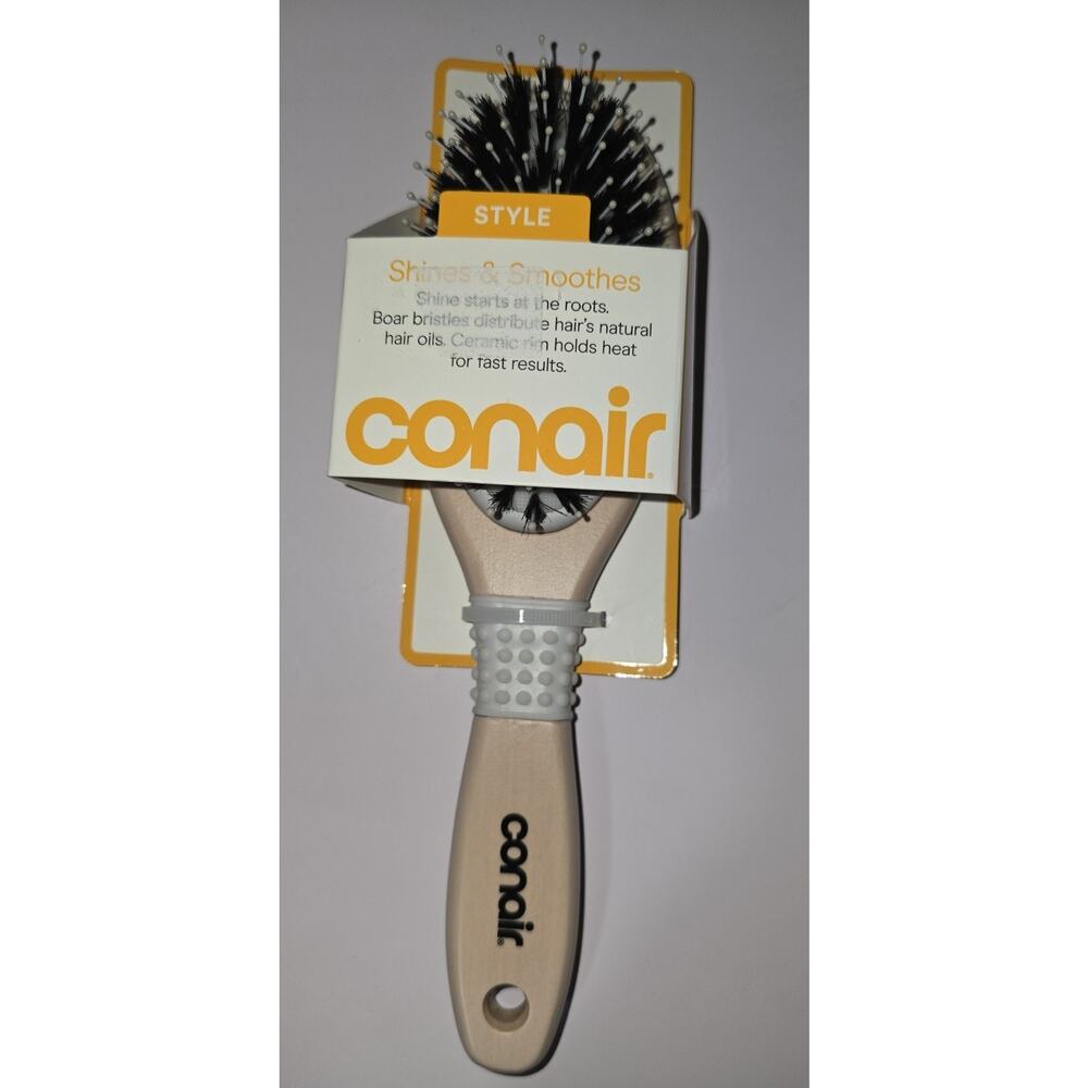 Conair Ceramic Wood Porcupine Cushion Hair Brush